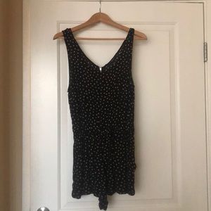 FOREVER 21 black polka dot romper